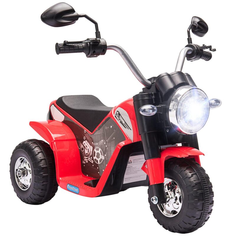 Rechargeable 6v Battery Powered Cool Ride-on Chopper Motorcycle For Kids, Red
