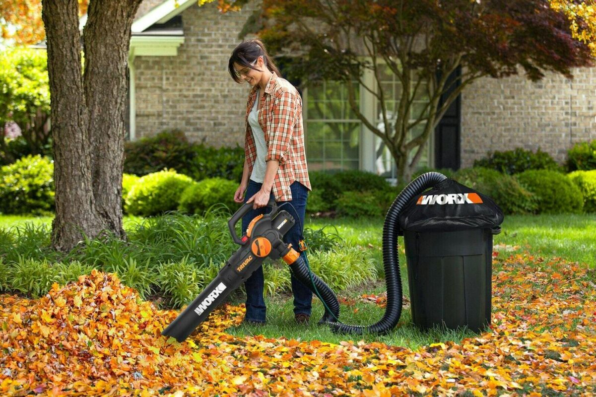 Restored Worx WG524 12 Amp TRIVAC 3-in-1 Electric Leaf Blower/Mulcher/Vac with Leaf Collection System (Refurbished) - Image 2