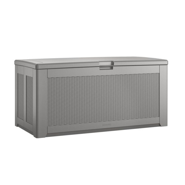 Rubbermaid Deck Box, Extra Large, 134 Gallon, Light Grey, 48lb, 58'L x 11 W x 31.5 H