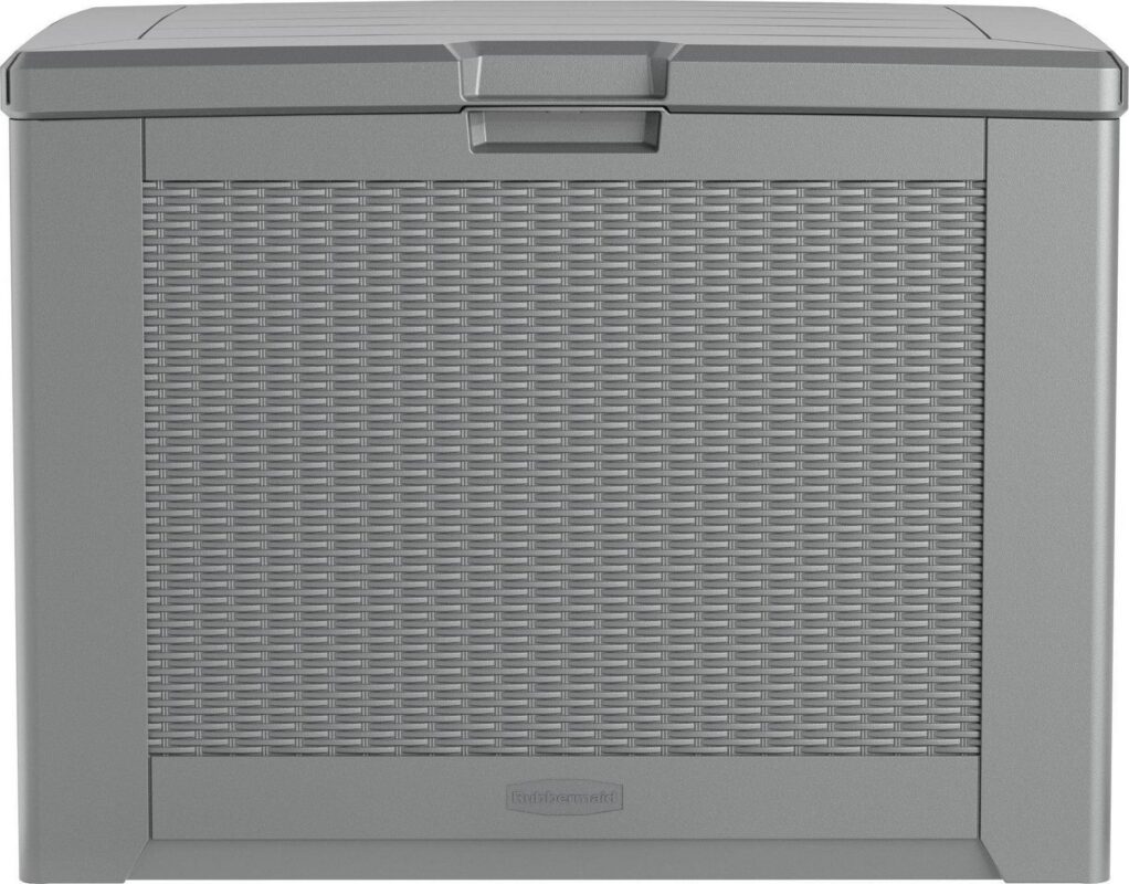 Rubbermaid Deck Box, Medium, 74 Gallon, Light Grey - Image 2