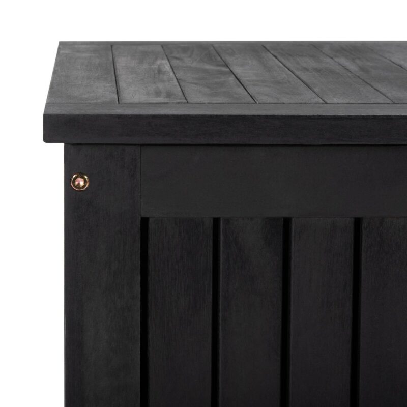 SAFAVIEH Abri Transitional Outdoor Patio Cushion Storage Box, Black - Image 12
