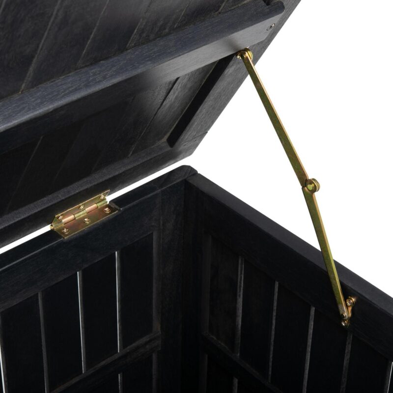 SAFAVIEH Abri Transitional Outdoor Patio Cushion Storage Box, Black - Image 14