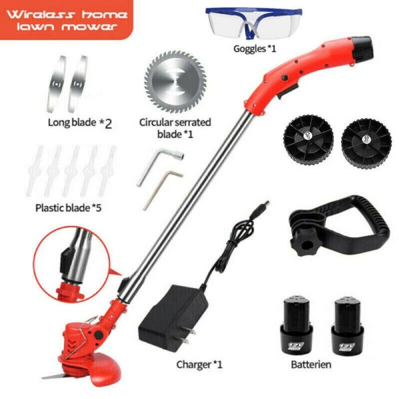SAYFUT 12V Cordless Grass Trimmer Weed Eater Handheld Trimmer Electric Cordless String Trimmer 2 Battery - Image 7