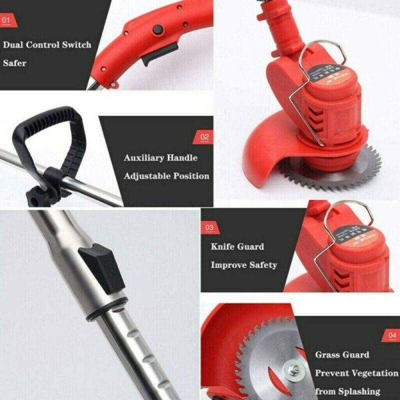 SAYFUT 12V Cordless Grass Trimmer Weed Eater Handheld Trimmer Electric Cordless String Trimmer 2 Battery - Image 3