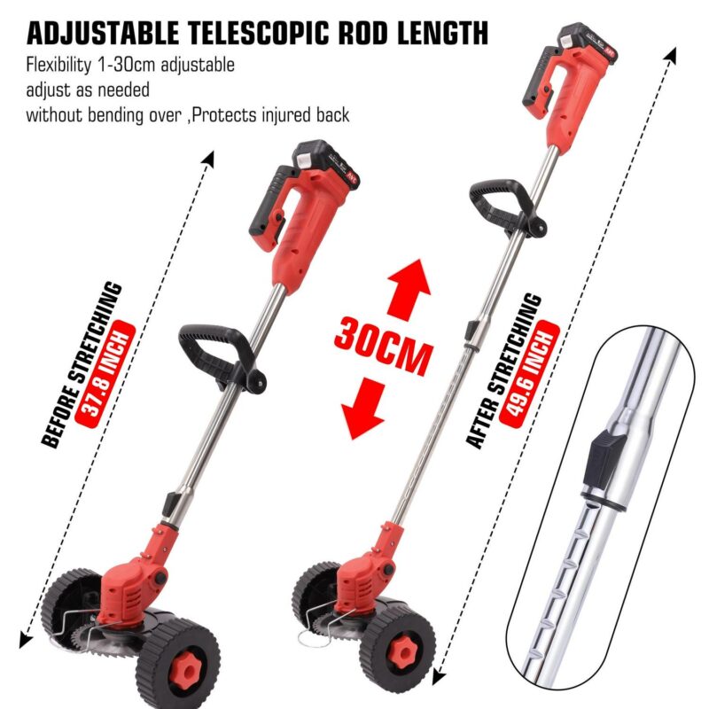 SAYFUT 800W Electric Weed Eater Lawn Edger Cordless Grass String Trimmer Cutter 24V - Image 5