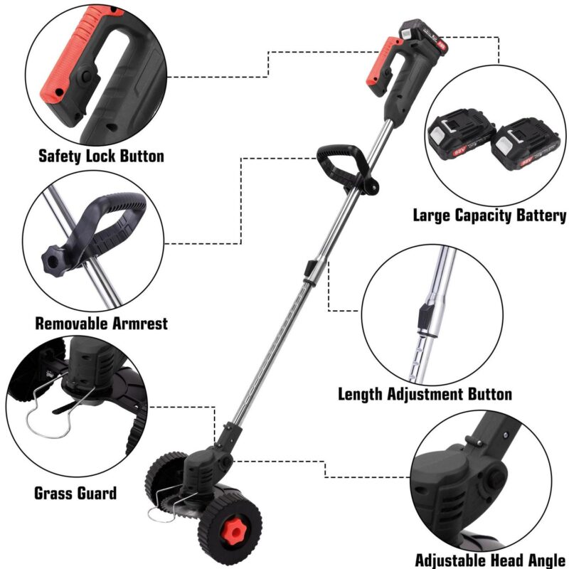 SAYFUT Electric Cordless Weed Lawn Eater Edger Yard Grass String Trimmer Cutter Mower - Image 6