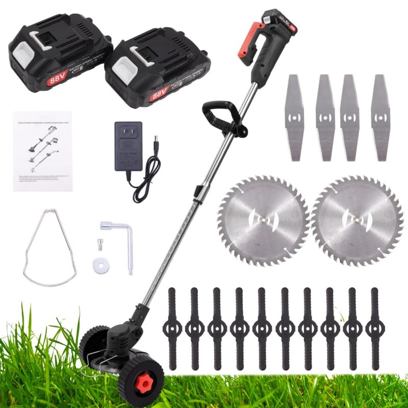 SAYFUT Electric Cordless Weed Lawn Eater Edger Yard Grass String Trimmer Cutter Mower