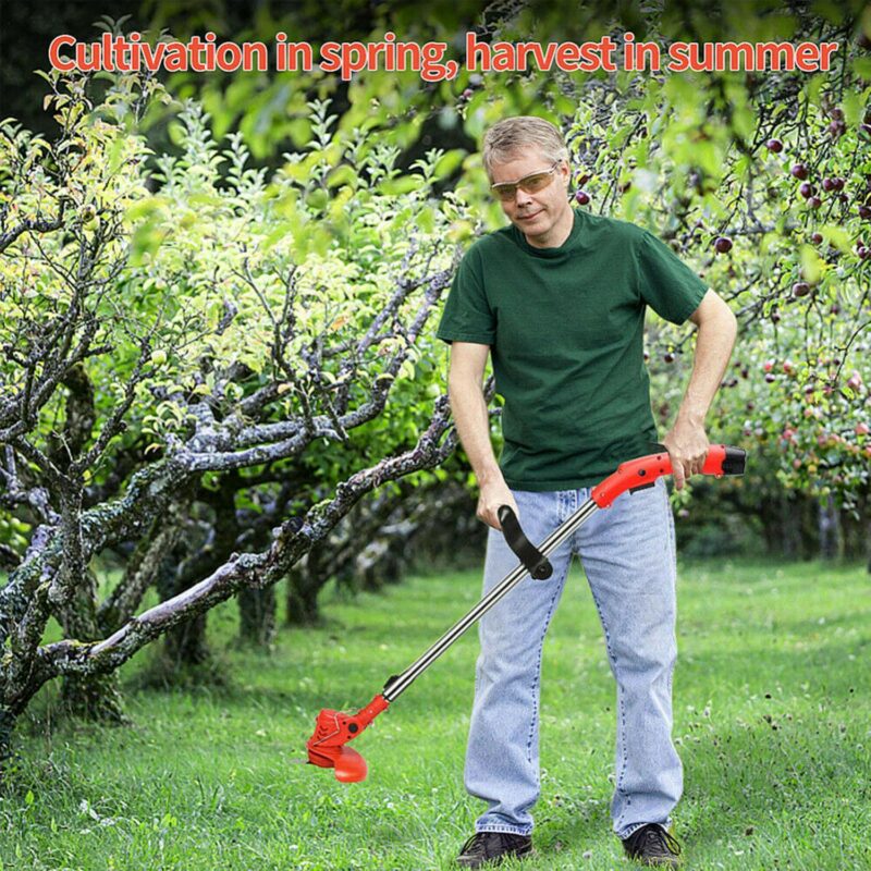 SAYFUT Electric Weed Lawn Eater Edger Grass String Trimmer Cutter 2 Battery 1 Charger Brush Cutter Blade - Image 5