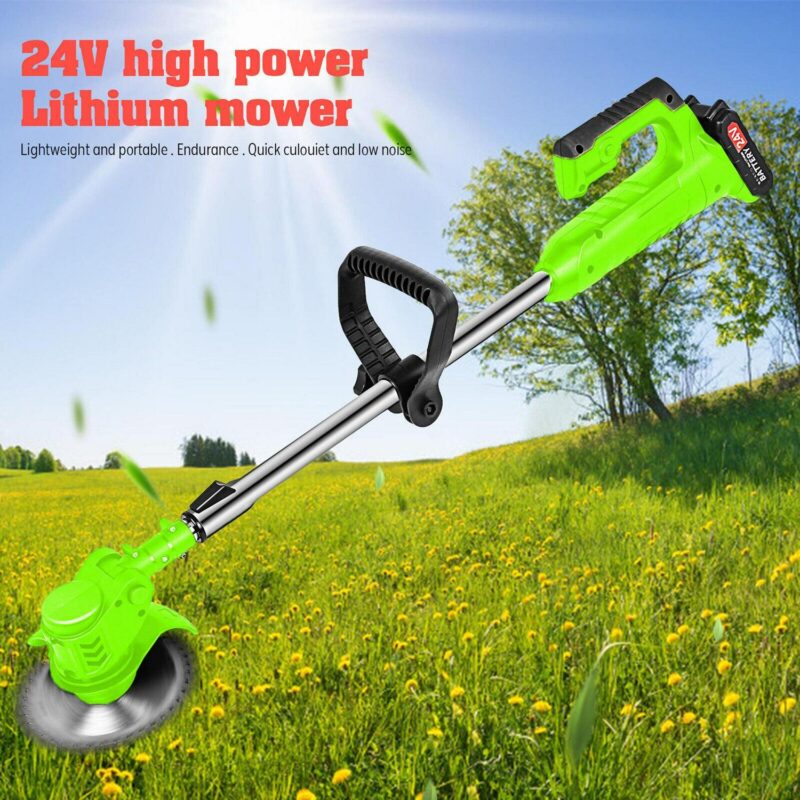 SAYFUT Electric Weed Lawn Edger Eater Cordless Grass String Trimmer Cutter and 2 Battery - Image 4