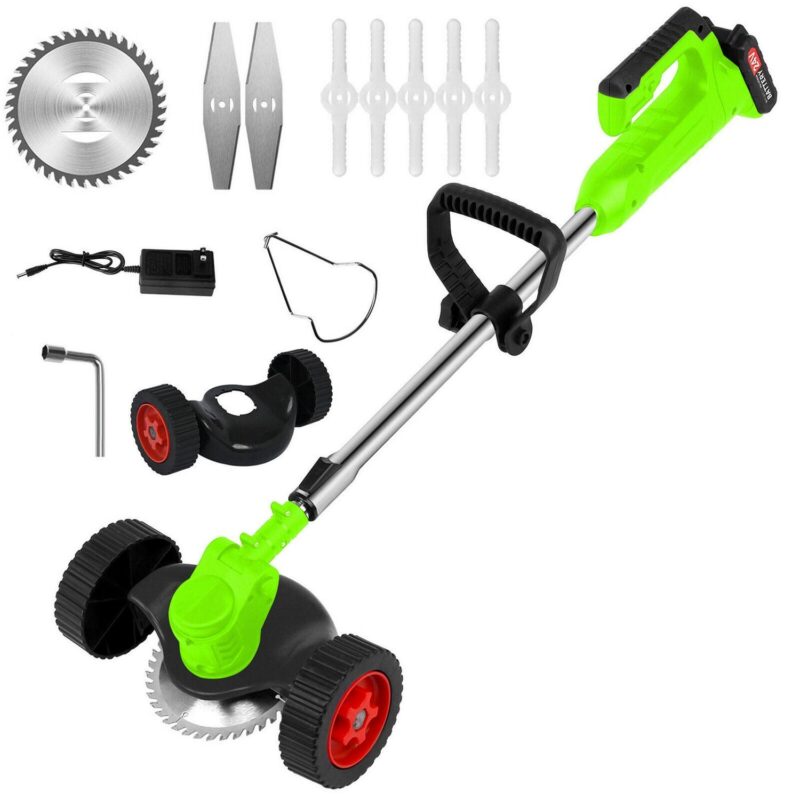 SAYFUT Electric Weed Lawn Edger Eater Cordless Grass String Trimmer Cutter and 2 Battery - Image 8
