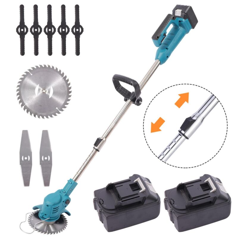 SAYFUT Electric Weed Lawn Eater Edger Grass String Trimmer Cutter Portable 2 Batteries
