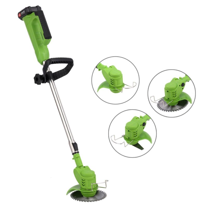 SAYFUT Electric Weed Lawn Eater Edger Grass String Trimmer Cutter 2 Battery 1 Charger Brush Cutter Blade - Image 4