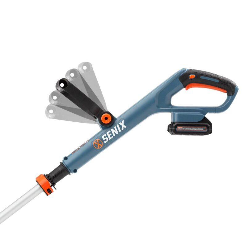 SENIX 20 Volt Max* 3-Tool Cordless Combo Kit, 10-Inch String Trimmer, Variable Leaf Blower and 18-Inch Hedge Trimmer (2 Ah Battery, 4 Ah Battery and 2A Charger Included) S2K3B2-01 - Image 7
