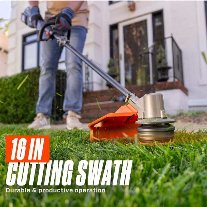 SENIX X6 60 Volt Max* 16-Inch Brushless Cordless Grass String Trimmer, 3Ah Battery and Charger Included - Image 2