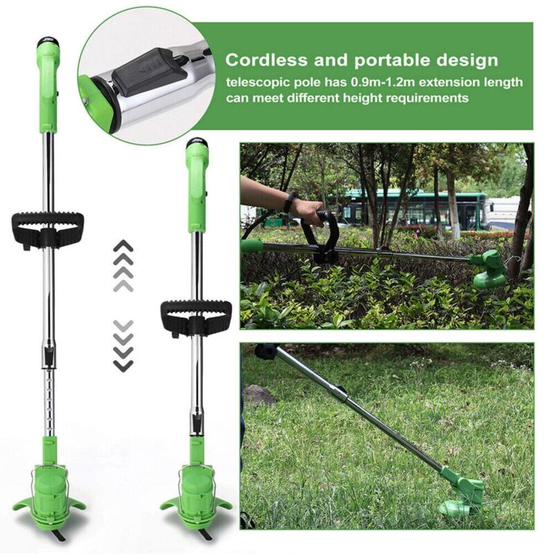 SHCKE Cordless Weed Eater 12V Electric Weed Wacker 3-in-1 Grass Trimmer Brush Cutter Edger Lawn Tool Lightweight Weed Whacker String Trimmer for Garden and Yard - Image 2