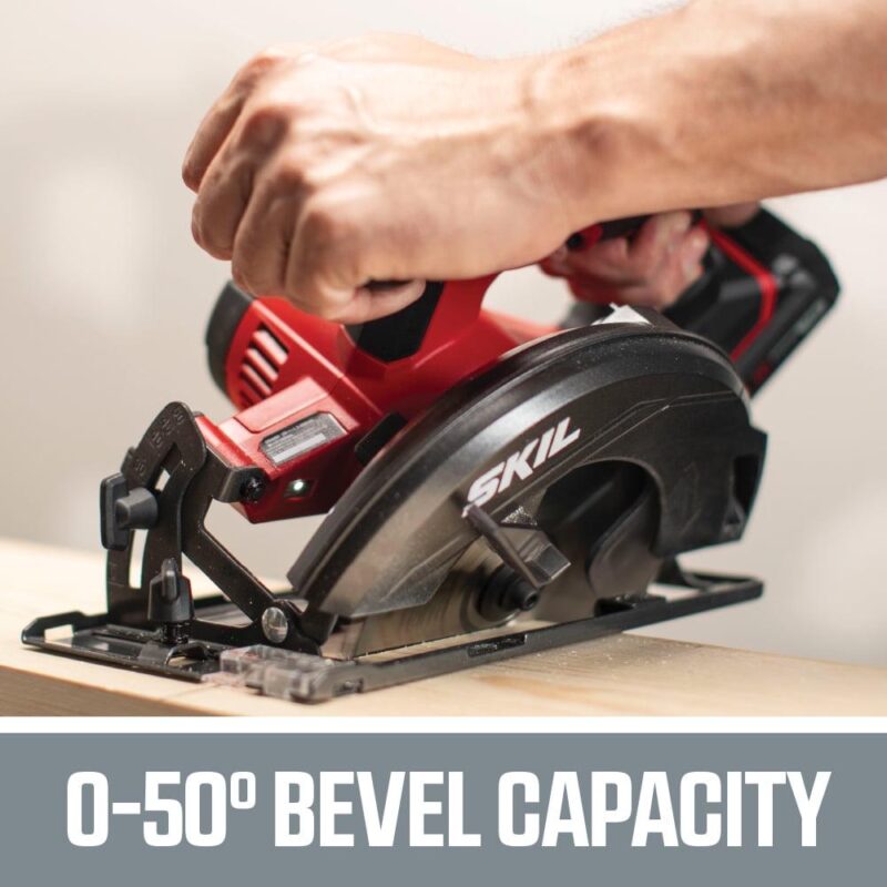 SKIL CR540602 20V 6-1/2'' Cordless Circular Saw Kit with 2.0Ah Lithium Battery and Charger - Image 7