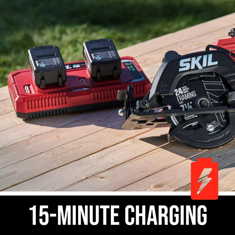 SKIL CR5429B-20 2x20V Brushless 7-1/4'' SKIL Rear Handle Circular Saw Kit - Image 4