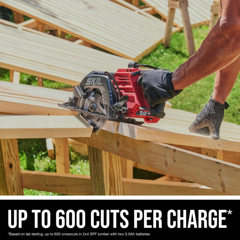 SKIL CR5429B-20 2x20V Brushless 7-1/4'' SKIL Rear Handle Circular Saw Kit - Image 5