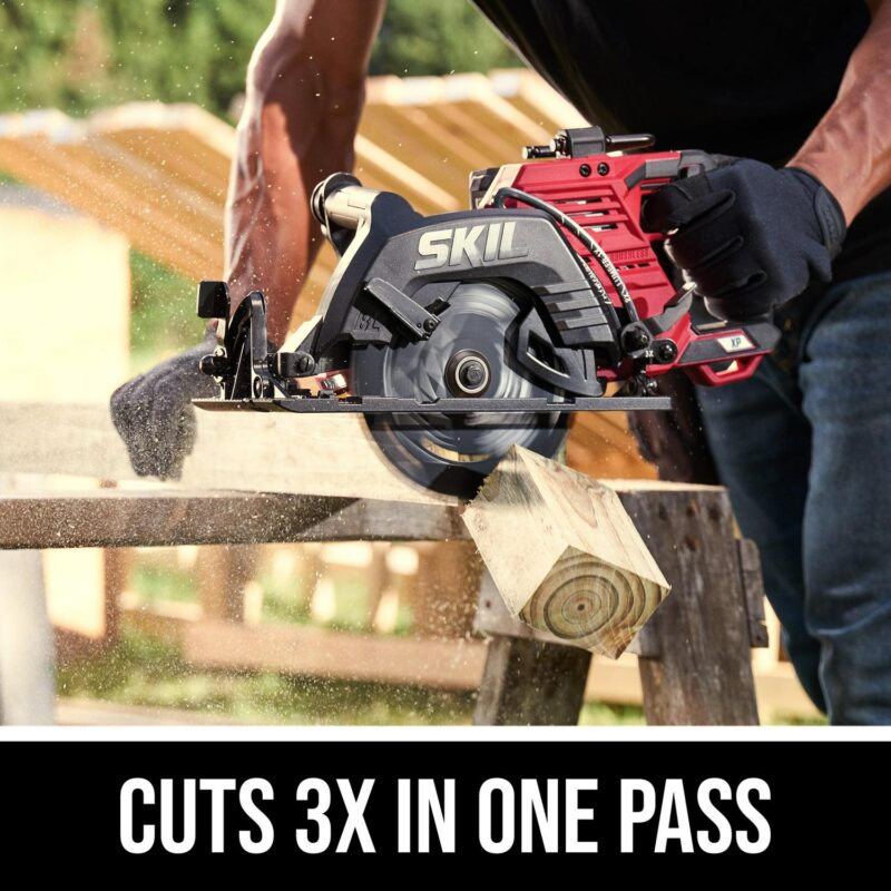 SKIL CR5429B-20 2x20V Brushless 7-1/4'' SKIL Rear Handle Circular Saw Kit - Image 6