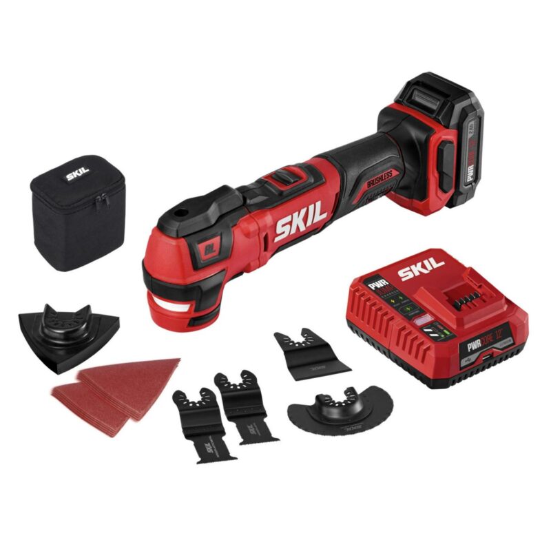 SKIL PWRCore 12a c Brushless 12V Oscillating MultiTool Kit with PWRJumpa c Charger