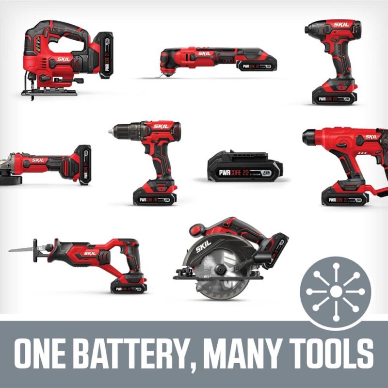 SKIL RS582902 20V Reciprocating Saw Kit with 2.0Ah Lithium Battery and Charger - Image 8