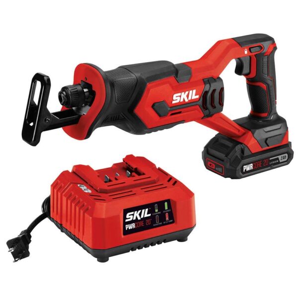 SKIL RS582902 20V Reciprocating Saw Kit with 2.0Ah Lithium Battery and Charger