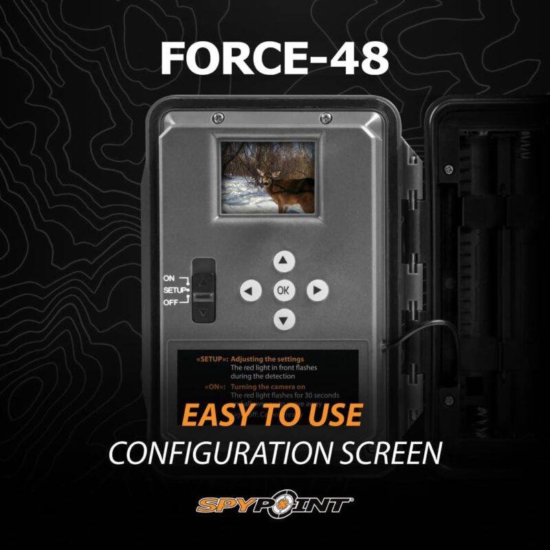 SPYPOINT Force 48 Trail Camera, Non-Cellular, 48MP Photo 720p Video w/ 48 Low-Glow LEDs for Image Quality Day or Night, 80a Flash Range - Image 6