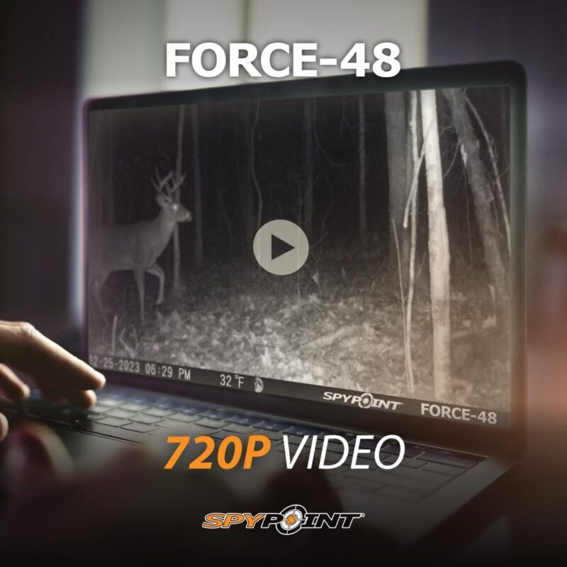 SPYPOINT Force 48 Trail Camera, Non-Cellular, 48MP Photo 720p Video w/ 48 Low-Glow LEDs for Image Quality Day or Night, 80a Flash Range - Image 4