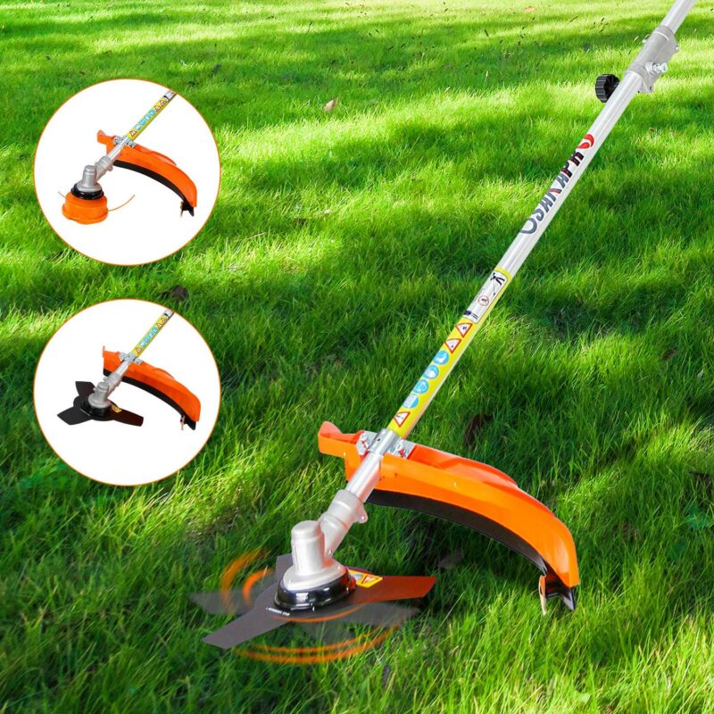 SYNGAR 4-in-1 Grass Trimmer Weed Eater Combos, 52CC 2-Cycle Full Crank Shaft Gas Powered Weed Eater with Gas Pole Saw, Hedge Trimmer and Brush Cutter, Grass Trimming Tool for Garden, Lawn Care, D8250 - Image 3