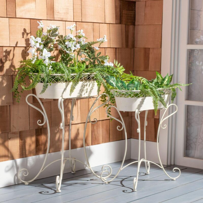 Safavieh Hendrick Outdoor Patio Planters - Antique Blue - Image 2