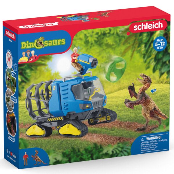 Schleich Dinosaurs: Track Vehicle 5-piece Toy Playset