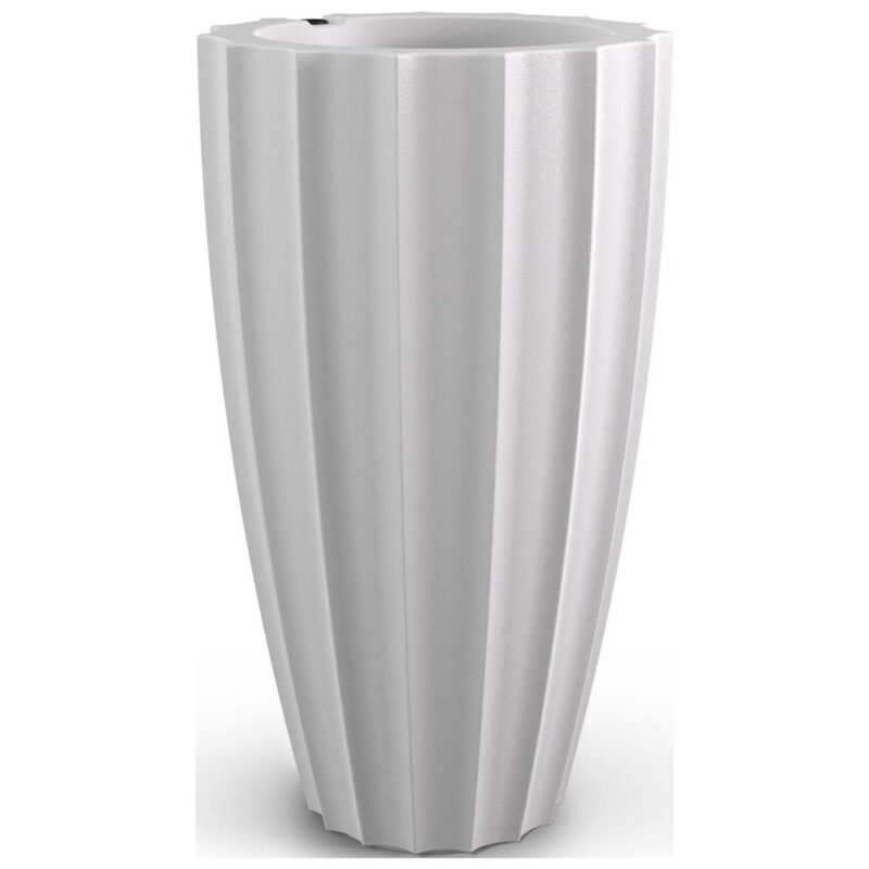 Sedona 15.9a x 15.9a x 28a Round White Self-Watering Polyethylene Planter