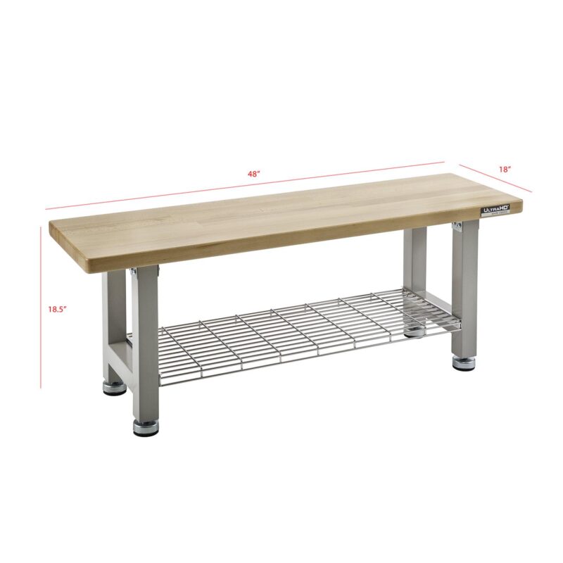Seville Classics UltraHDA 48  Wood Workbench, Granite Gray - Image 5