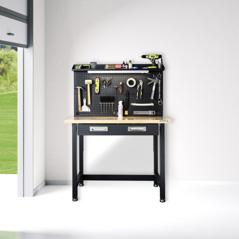 Seville Classics UltraHD Commercial Heavy-Duty Workcenter, with Pegboard