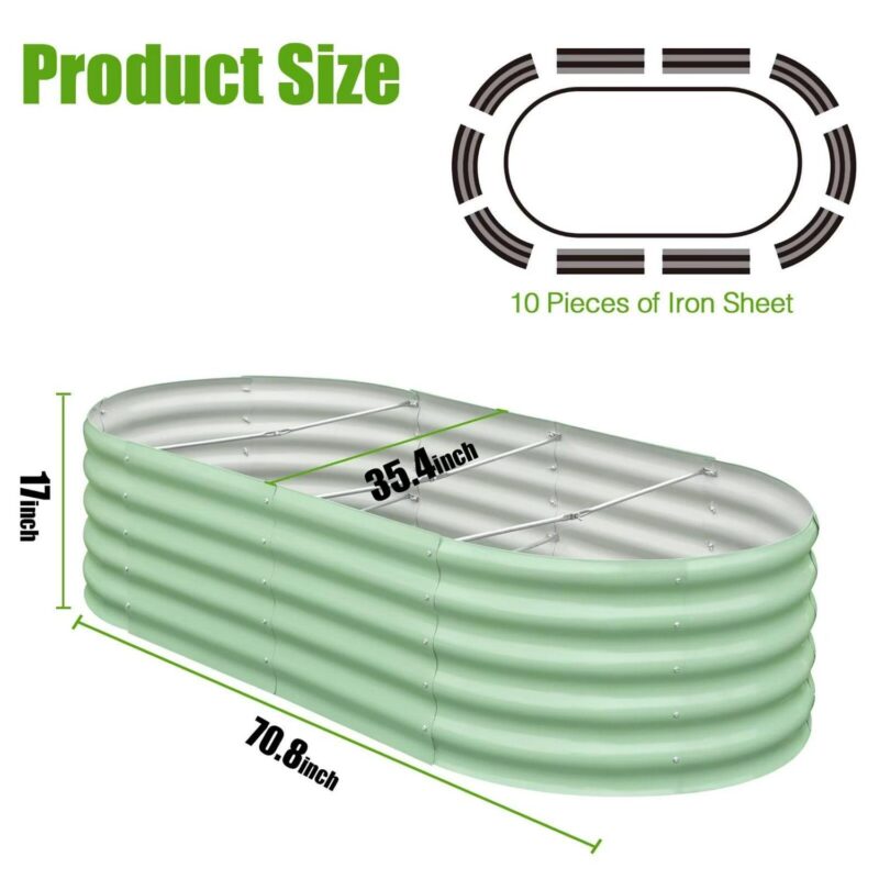 SnugNiture 6x3x1.5 ft Raised Garden Bed Outdoor, Metal Planter Box for Fruits Herbs - Image 2