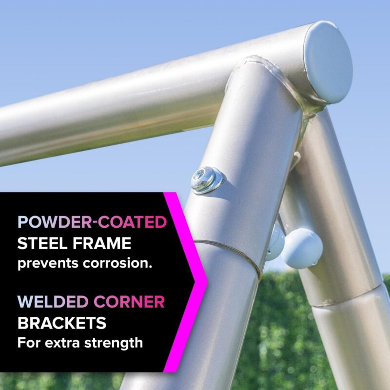 Sportspower Comet Metal Swing Set with LED Light up Saucer Swing, 2 Swings, and Lifetime Warranty on Blow Molded Slide - Image 9