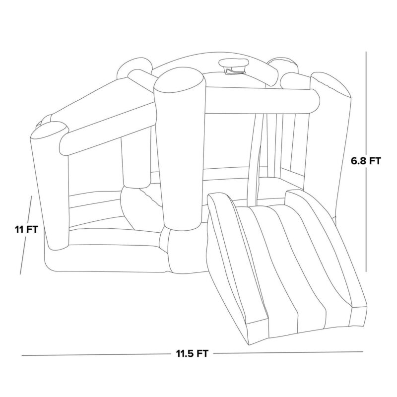 Sportspower My First Jump 'n Slide Bounce House with Ball Pit and with Lifetime Warranty on Heavy Duty Blower - Image 8