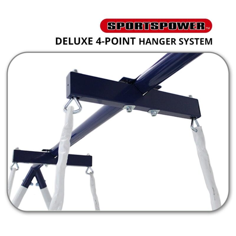 Sportspower Outdoor Rosemead Metal Swing Set with Roman Glider, Saucer, and 6' Double Wall Slide with Lifetime Warranty - Image 9
