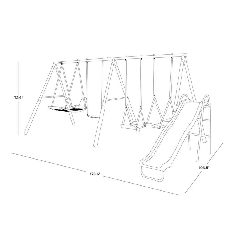 Sportspower Super Surfer Metal Swing Set - Image 8