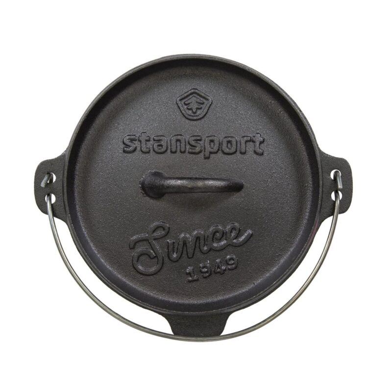 Stansport 2 QT Pre-Seasoned Cast Iron Dutch Oven with Legs - Image 3