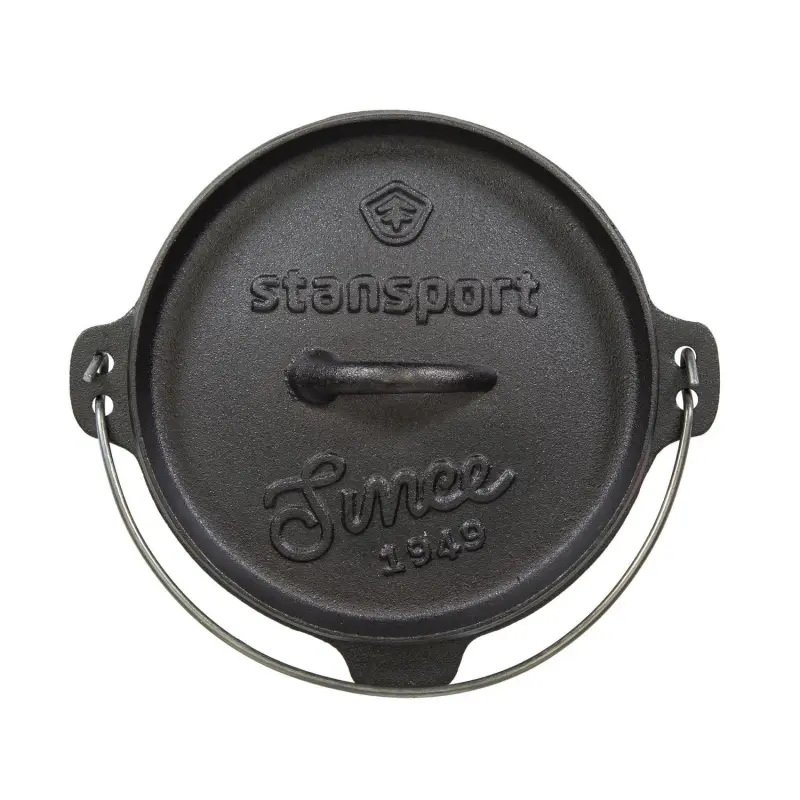Stansport 2 QT Pre-Seasoned Cast Iron Dutch Oven with Legs - Image 3