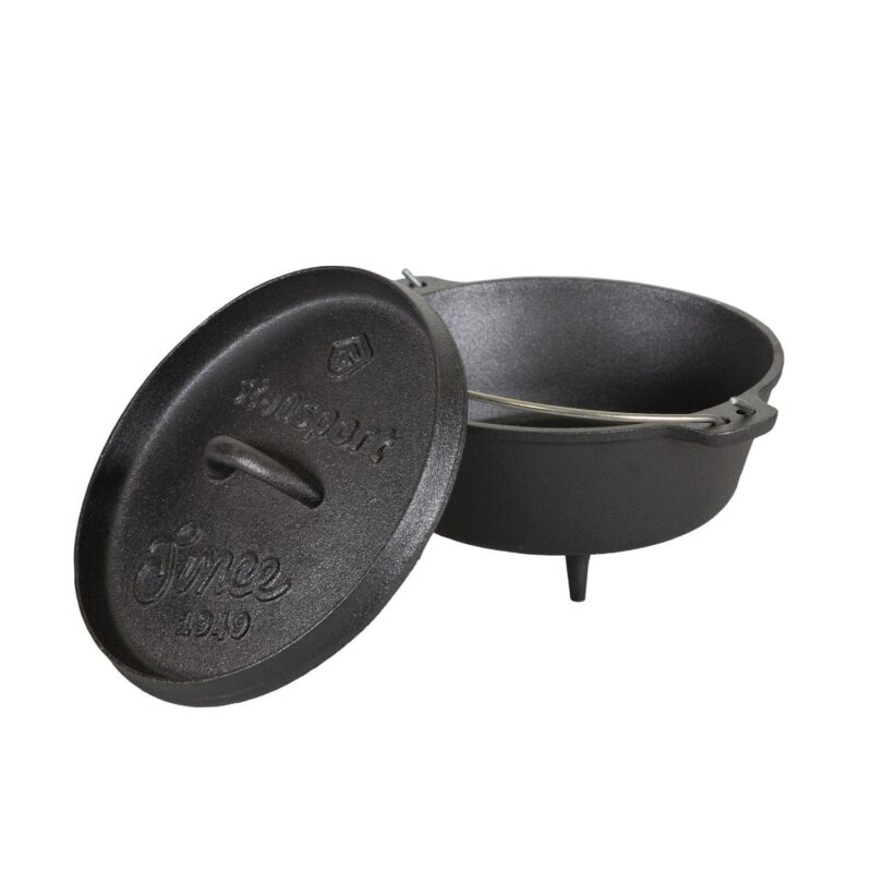 Stansport 2 QT Pre-Seasoned Cast Iron Dutch Oven with Legs - Image 2
