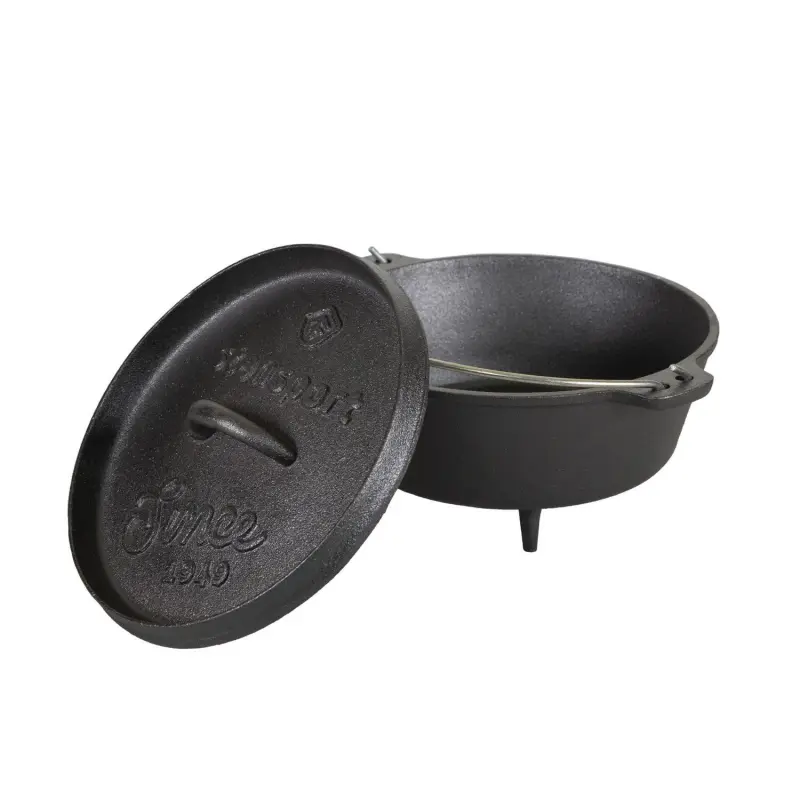 Stansport 2 QT Pre-Seasoned Cast Iron Dutch Oven with Legs - Image 2