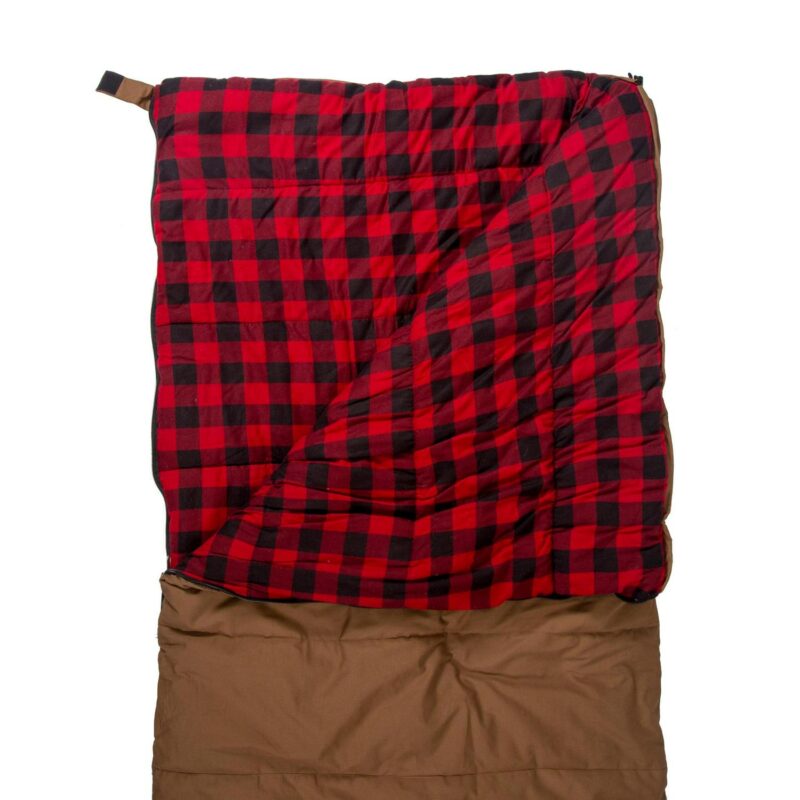 Stansport 6 lbs. Grizzly Rectangular Brown Canvas Sleeping Bag -10A F - Image 5