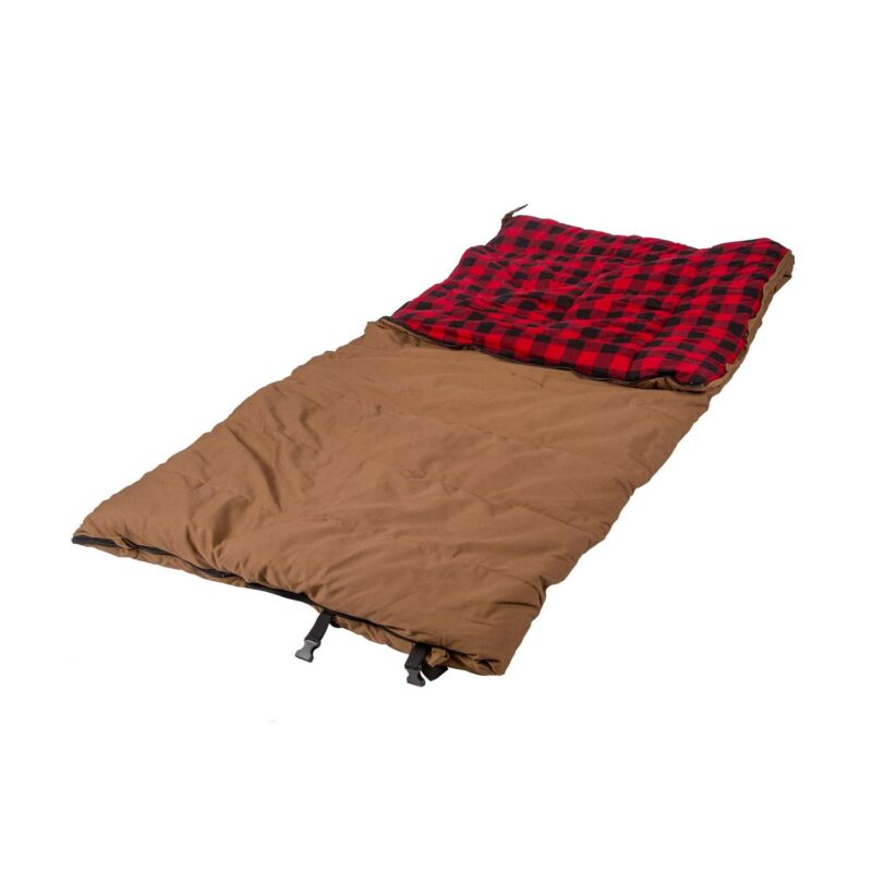 Stansport 6 lbs. Grizzly Rectangular Brown Canvas Sleeping Bag -10A F