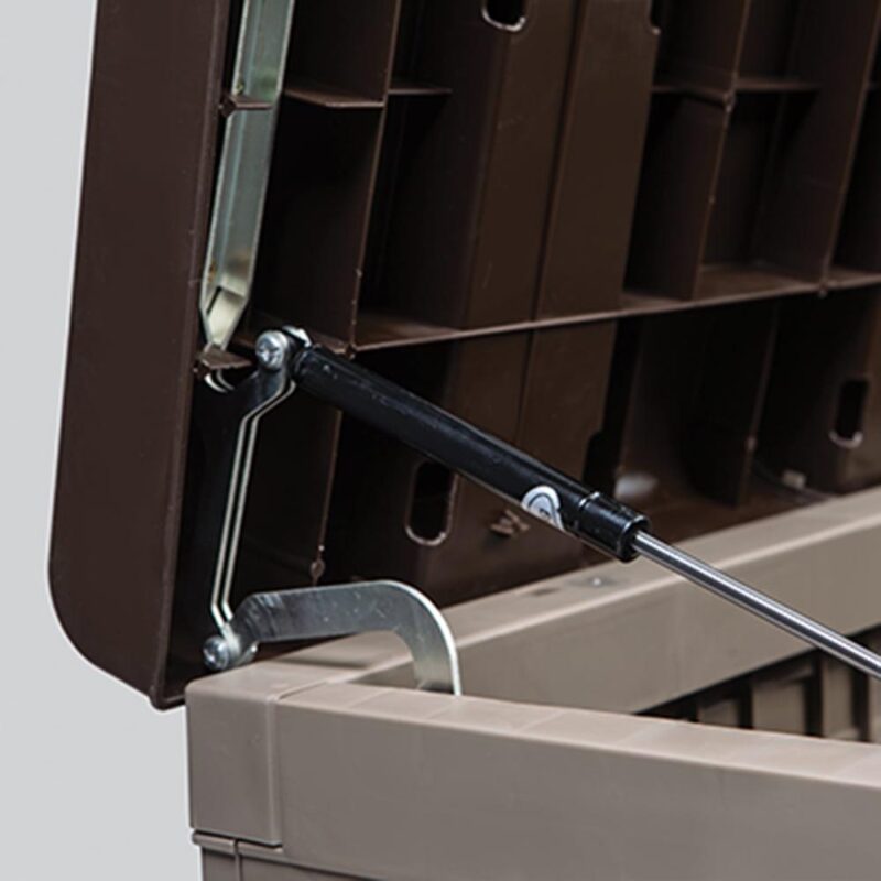 Starplast 153 Gallon Plastic Deck Box, Mocha Brown - Image 7