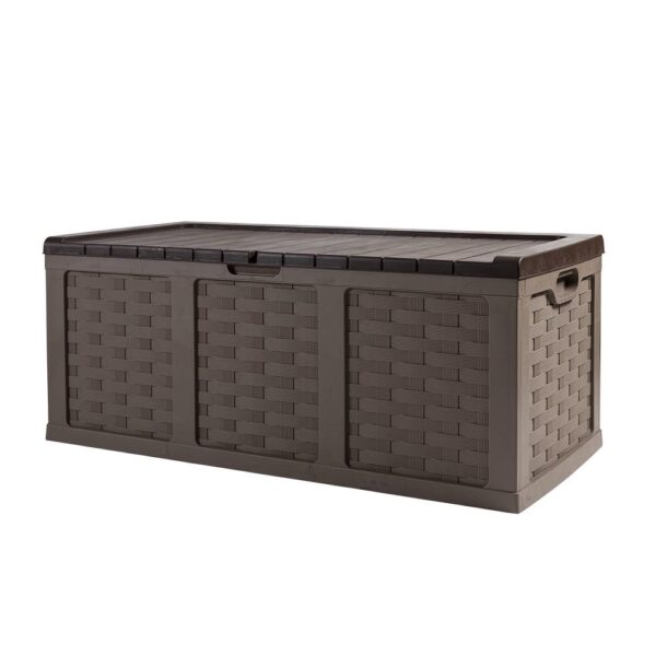 Starplast 153 Gallon Plastic Deck Box, Mocha Brown