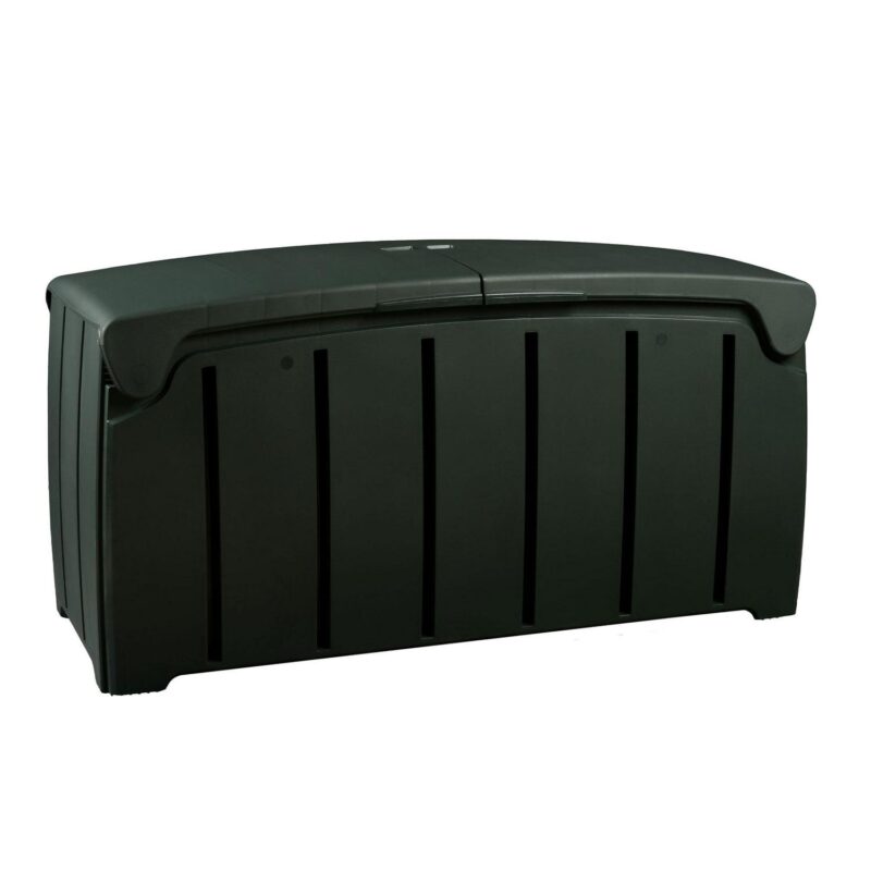 Strata Products Outdoor 85 Gal Patio Storage Deck Box w/Dual Door Lid,Black - Image 6
