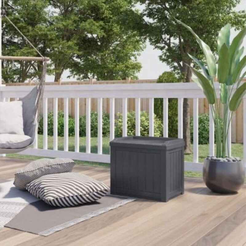 Suncast 22 Gal Outdoor Patio Small Deck Box with Storage Seat (4 Pack) - Image 6