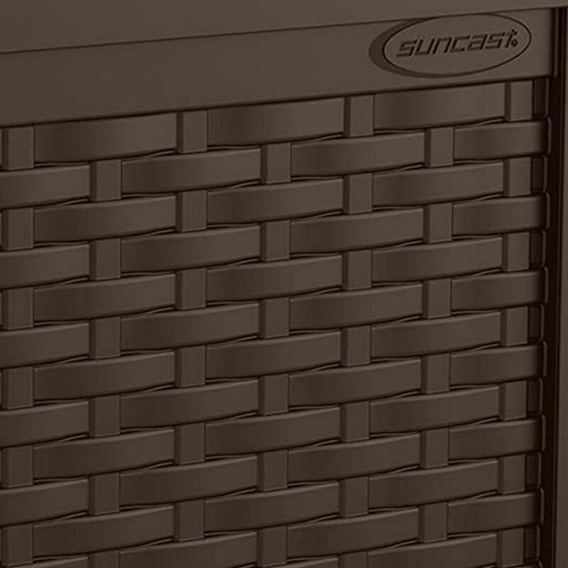 Suncast 22 Gal Outdoor Patio Small Deck Box w/ Storage Seat, Java (4 Pack) - Image 4
